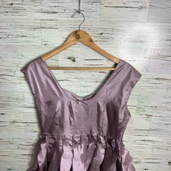 Ryu: Purple Ruffles Midi Dress Size large Anthropologie - Picture 7 of 7